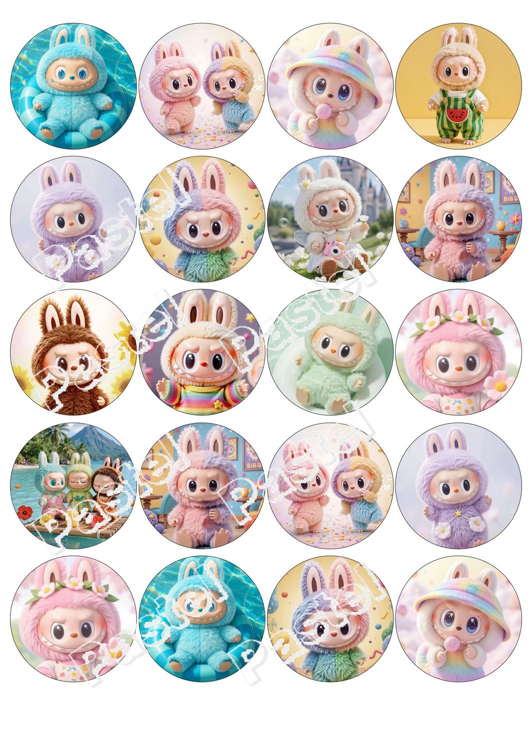 Фото декор за бисквитки Лабубу