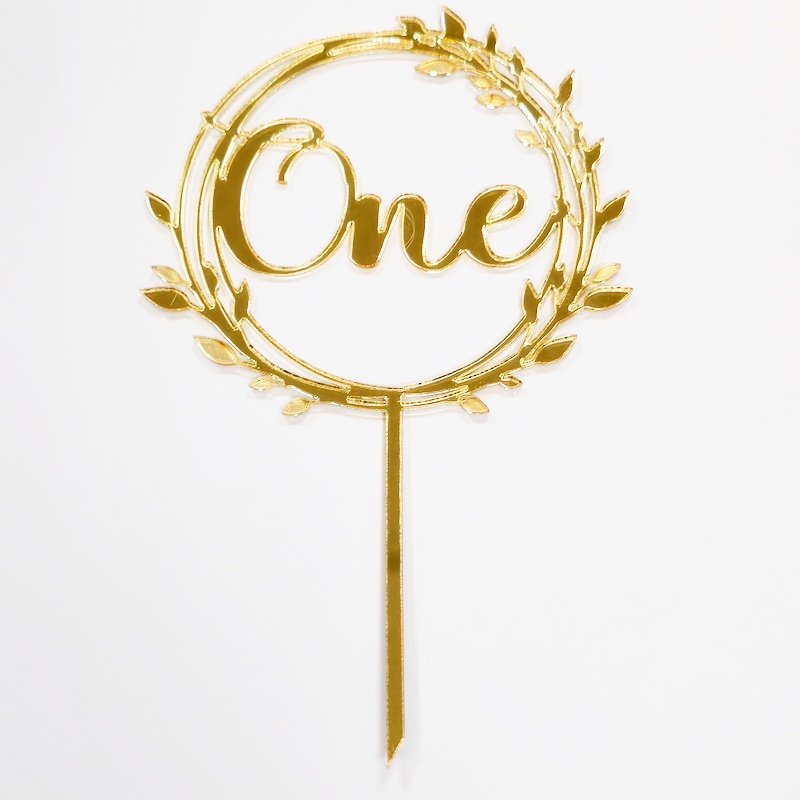 Топер ONE с листо-злато и сребро