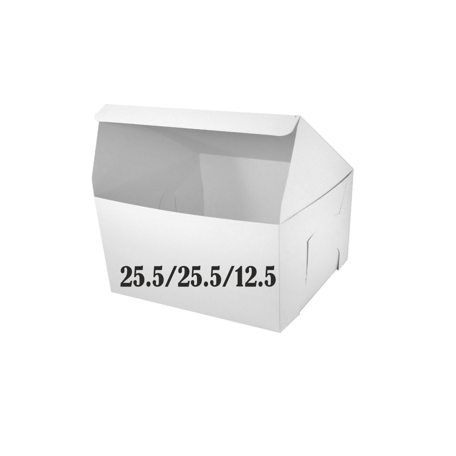 Кутия за торта 25.5/25.5/12.5 см. лукс бяла