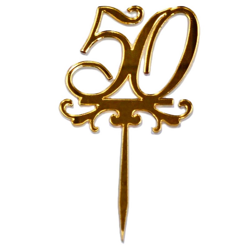 Топер цифра 50 злато