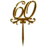 Art.No.9854- Топер цифра 60 злато от 