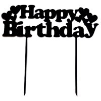 Art.No.P0002- Топер за торта ,,Happy Birthday'' черен от 