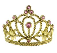 Art.No.692942- Корона златна с розови кристали от 