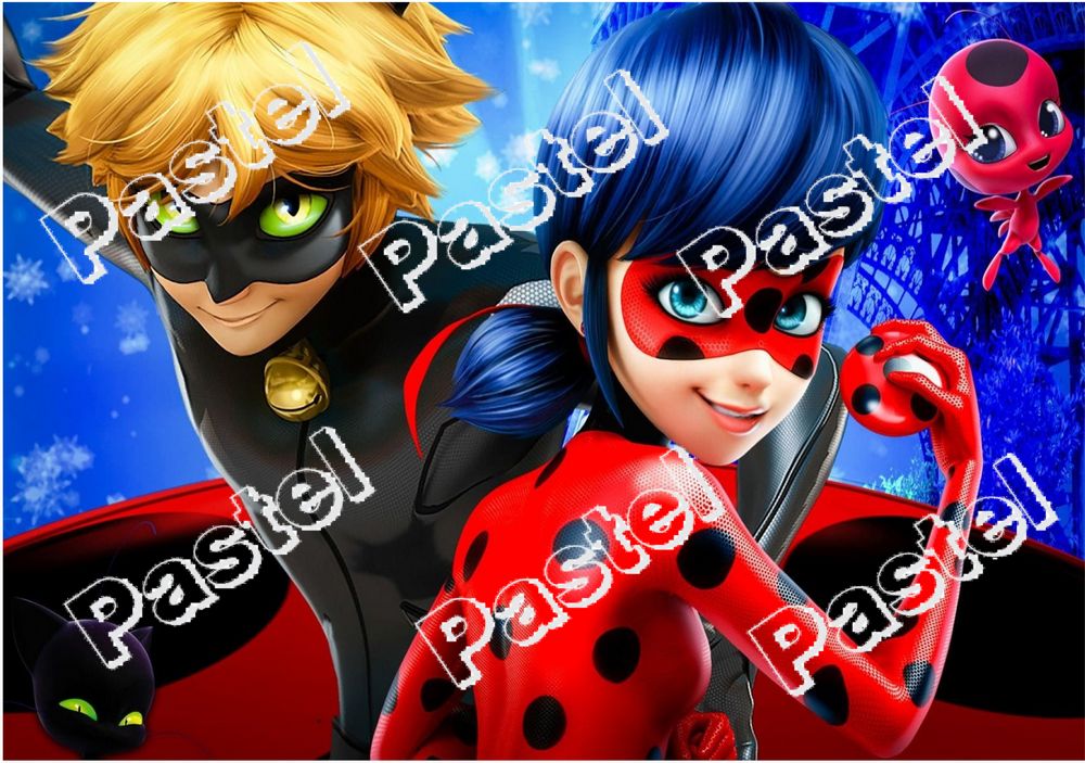 Фото декор за торта - Калинката и котарака